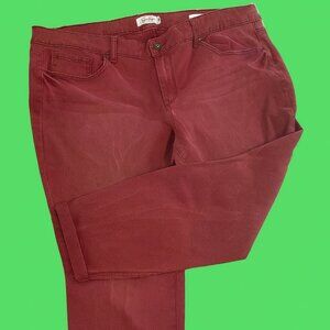Plus Size Jessica Simpson Forever Rolled Ankle Jeans, Red, Size 22 New no tags